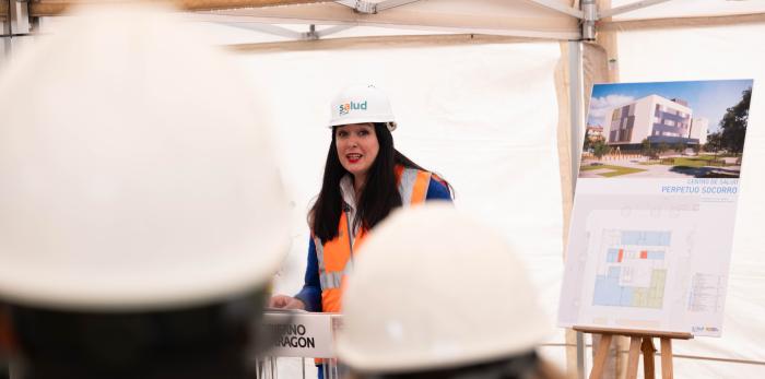Acto de colocación de la primera piedra del nuevo centro de Salud del Perpetuo Socorro de Huesca