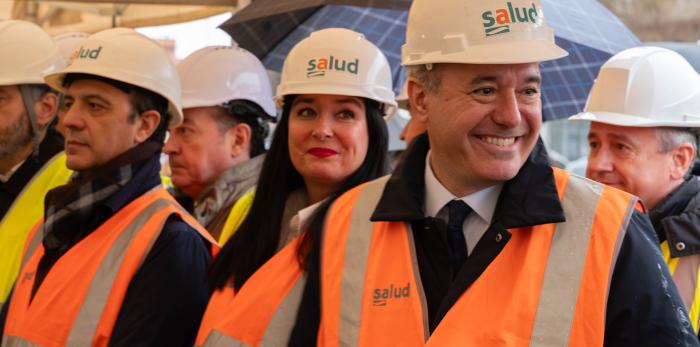 Acto de colocación de la primera piedra del nuevo centro de Salud del Perpetuo Socorro de Huesca