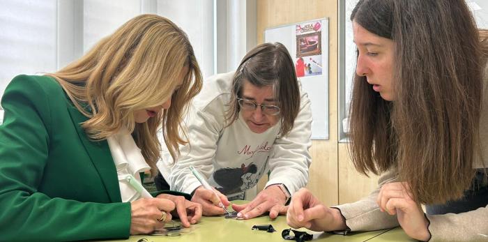 Las consejeras Susín y Vaquero han visitado este jueves, 21 de marzo, el centro de Fundación Down en la Jota