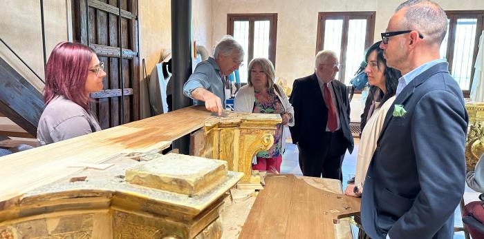 Visita a Albarracín de la consejera de Presidencia, Tomasa Hernández, y los directores generales de Cultura y Patrimonio Cultural, Pedro Olloqui y Gloria Pérez.