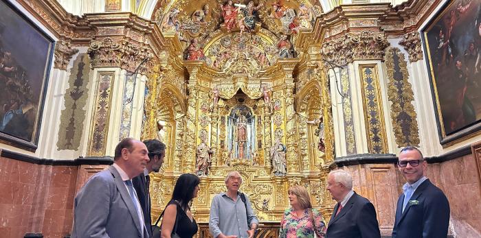 Visita a Albarracín de la consejera de Presidencia, Tomasa Hernández, y los directores generales de Cultura y Patrimonio Cultural, Pedro Olloqui y Gloria Pérez.