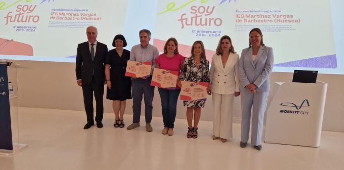 Directivas de Aragón ha reconocido la participación de cuatro centros aragoneses en 'Soy Futuro' desde 2016