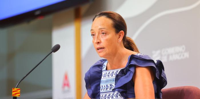 La consejera Carmen Susín ha comparecido este jueces en la sala de prensa del Edificio Pignatelli