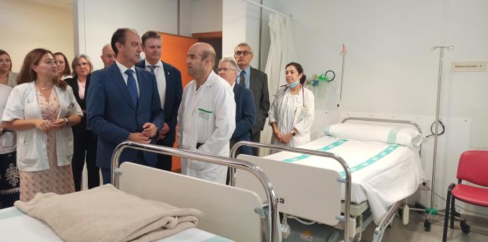Visita del consejero de Sanidad a la localidad de Fraga