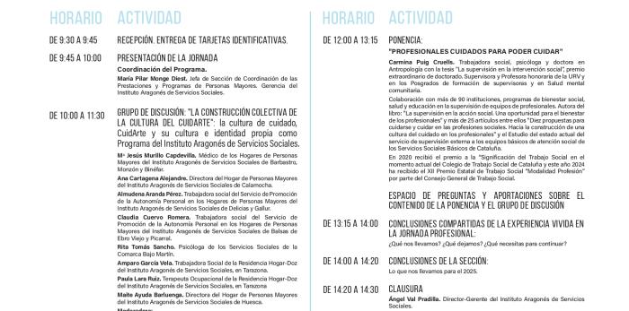 Ésta es la 16ª edición de la Jornada CuidArte, un programa referente dentro del IASS