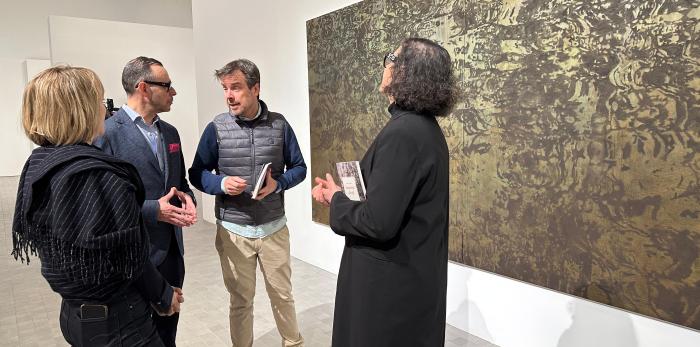 Presentación de la exposición ‘Louisa Holecz. Souvenir d’exil’, en el IAACC Pablo Serrano.