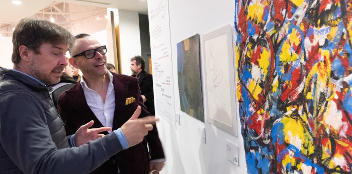 Inauguración de la exposición 'Artistas por la paz'.