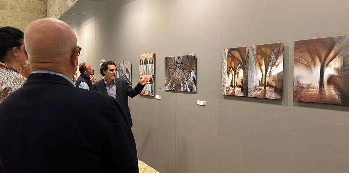 Inauguración de la exposición ‘El arte de la arquitectura gótica en la Corona de Aragón’, este jueves en el Museo de Huesca.