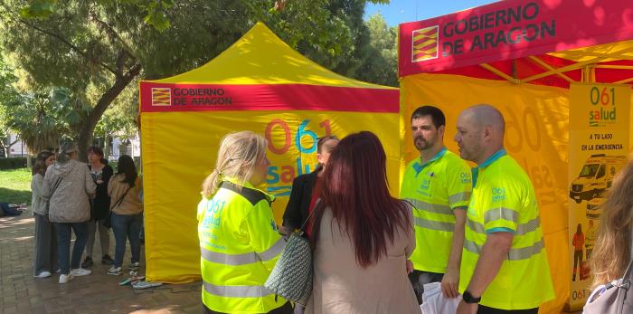 El taller incluía un simulacro de accidente de patinete.