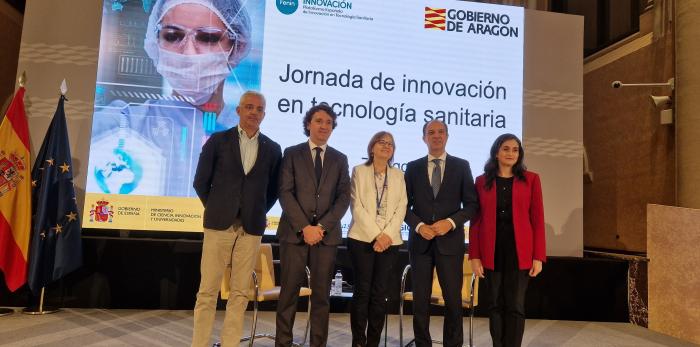 Inauguración de la jornada 'Innovación en Tecnología Sanitaria', organizada por la Federación Española de Empresas de Tecnología Sanitaria y el Gobierno de Aragón.