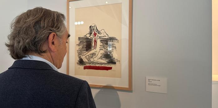 Presentación de la exposición ‘Serrano ante Goya. Entretenimientos en el Prado’.