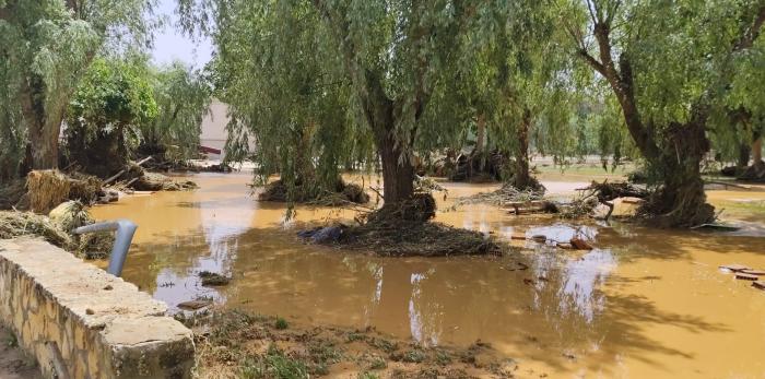 Destrozos en Azuara por la tormenta