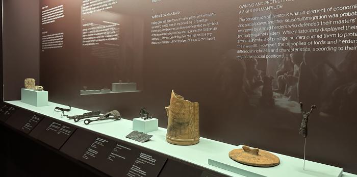 Inauguración de la exposición 'Alas para la guerra. Aratis y la Celtibéria', en el Museo Arqueológico Nacional.