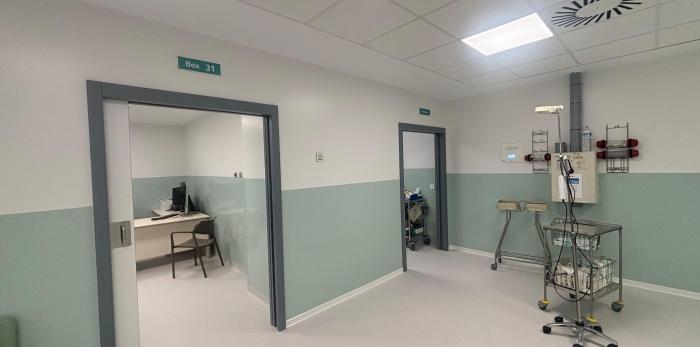 Zona renovada en el área de Urgencias de Traumatología del Hospital Universitario Miguel Servet de Zaragoza.