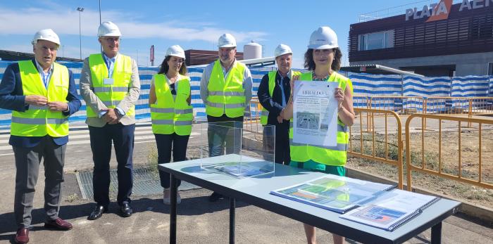 Colocación de la primera piedra de la ampliación de la terminal del Aeropuerto de Teruel.