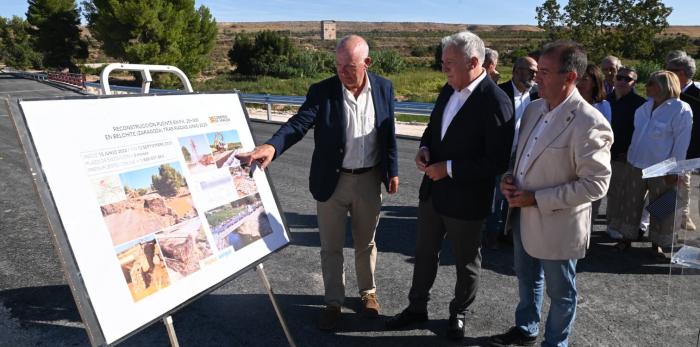 Reapertura de la A-222 en Belchite.