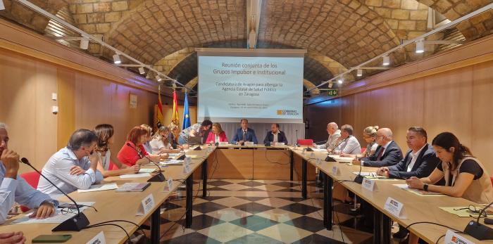 Reunión conjunta de los Grupos Impulsor e Institucional de la candidatura de Zaragoza a ser sede de la Agencia Estatal de Salud Pública