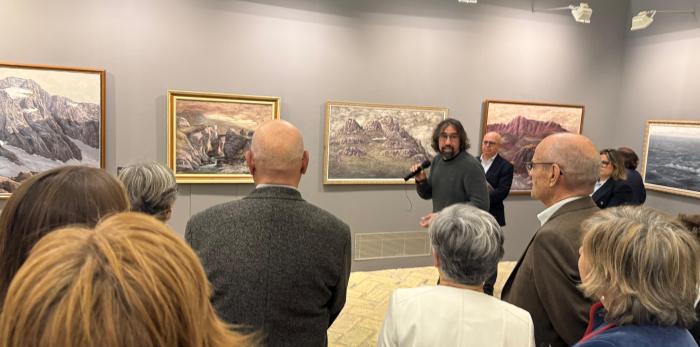 Presentación de la exposición “Leoncio Mairal. Atmósferas a través del paisaje” en el Museo de Huesca.