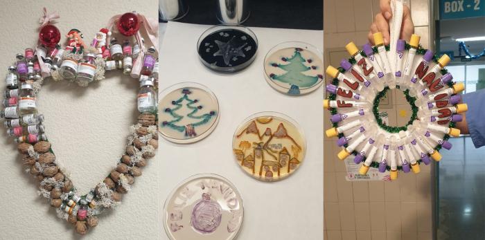 Decoración navideña realizada por los profesionales del Hospital Ernest Lluch de Calatayud para crear un entorno más acogedor para pacientes y acompañantes.