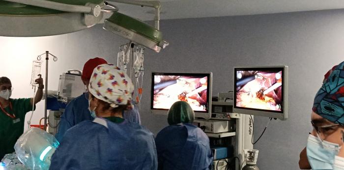 El servicio de Cirugía General y Aparato Digestivo del Hospital Universitario Obispo Polanco de Teruel ya ha puesto en marcha la cirugía robótica