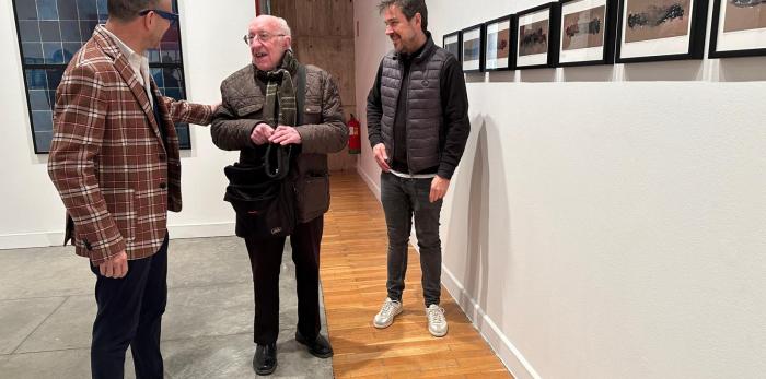 Presentación de la exposición 'Nigrum' de Pedro Avellaned, en el IAACC Pablo Serrano.