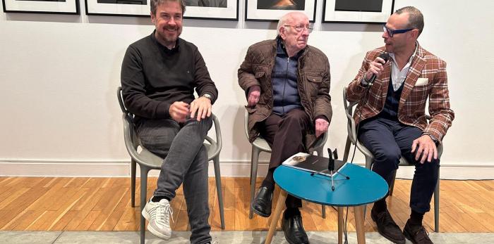 Presentación de la exposición 'Nigrum' de Pedro Avellaned, en el IAACC Pablo Serrano.