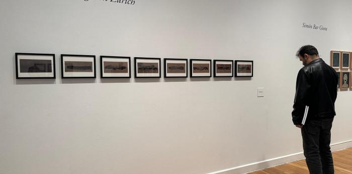 Presentación de la exposición 'Nigrum' de Pedro Avellaned, en el IAACC Pablo Serrano.