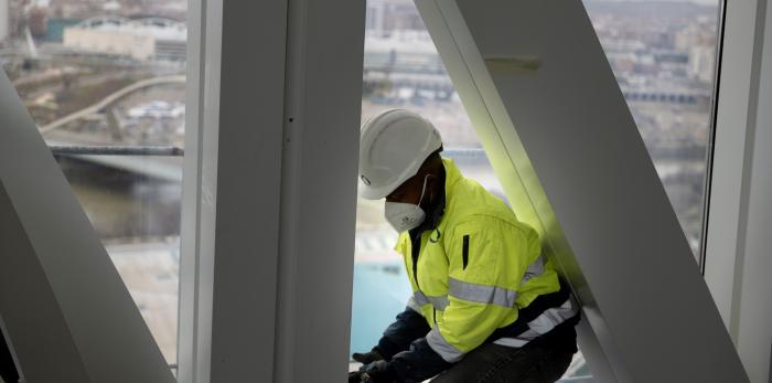 Inicio de las obras de adecuación de la Torre del Agua.