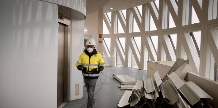 Inicio de las obras de adecuación de la Torre del Agua.