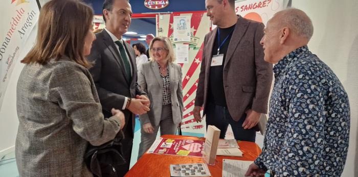 El consejero de Sanidad en funciones, José Luis Bancalero Flores, ha participado en el XXX aniversario del trasplante de médula en Aragón