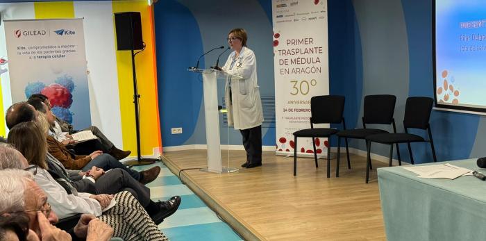 El consejero de Sanidad en funciones, José Luis Bancalero Flores, ha participado en el XXX aniversario del trasplante de médula en Aragón