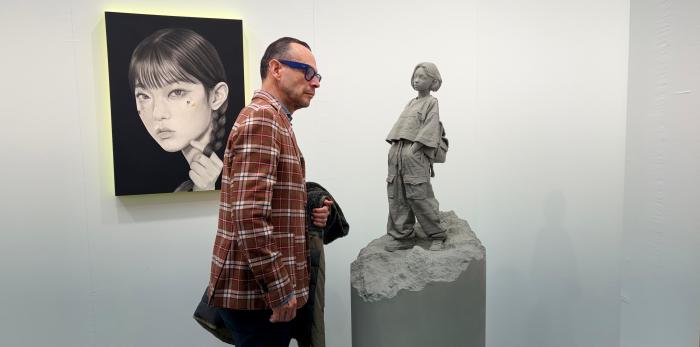 En su visita a Art Madrid han mantenido encuentros con el artista Alejandro Monge o las galerías de Carmen Terreros y Carla Labau, entre otros