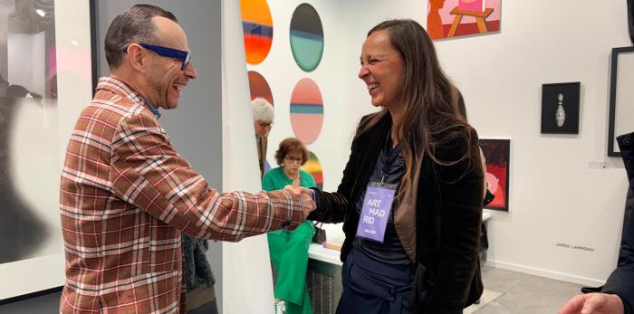 En su visita a Art Madrid han mantenido encuentros con el artista Alejandro Monge o las galerías de Carmen Terreros y Carla Labau, entre otros