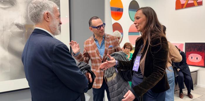 En su visita a Art Madrid han mantenido encuentros con el artista Alejandro Monge o las galerías de Carmen Terreros y Carla Labau, entre otros