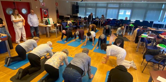Imagen de una de las sesiones de la Escuela de Pacientes Ostomizados celebradas en el Hospital Universitario Obispo Polanco.