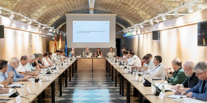 Consejo Comarcal celebrado hoy en la sede del Gobierno de Aragón.
