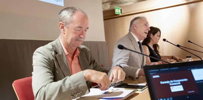 Consejo Comarcal celebrado hoy en la sede del Gobierno de Aragón.