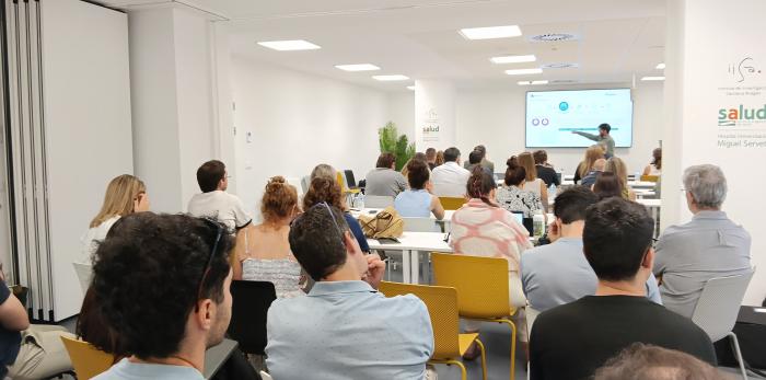 Imágenes de la Jornada de Terapias Avanzadas celebradas en las instalaciones del IIS Aragón en el HUMS