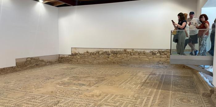 Visita a la villa romana de La Malena, en Azuara