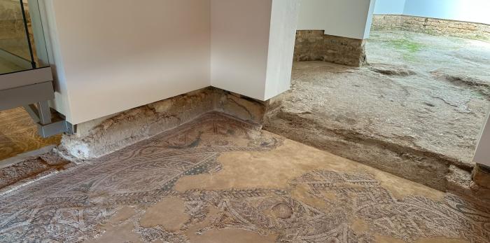 Visita a la villa romana de La Malena, en Azuara