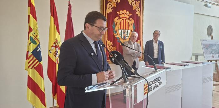 Hoy se ha firmado el protocolo para impulsar la nueva plataforma logística de Alcañiz.