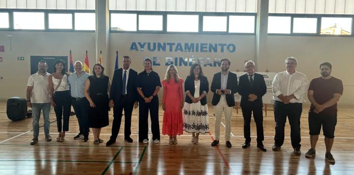 Inauguración del nuevo pabellón deportivo en el Complejo Municipal El Segalar de Binéfar.