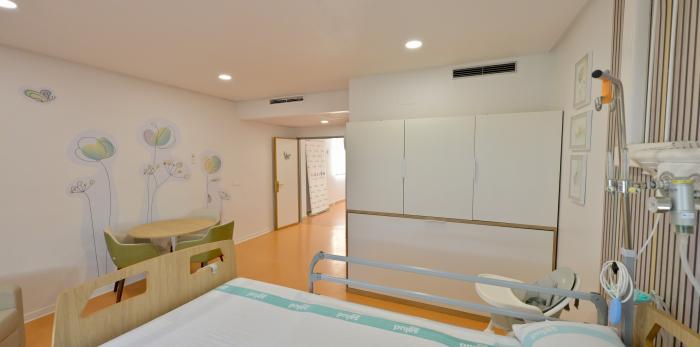 La habitación para ingresos de niños atendidos en la Unidad de Cuidados Paliativos Pediátricos