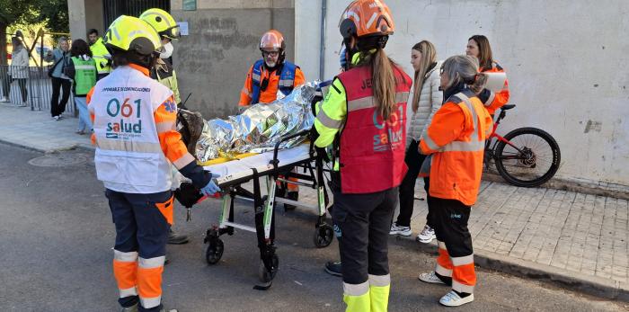 Simulacro de accidente tráfico en II Feria de la Salud Monegros Centro