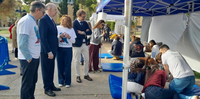 El consejero de Sanidad asiste al Día de la Parada Cardiaca, en el campus de San Francisco de la Universidad de Zaragoza