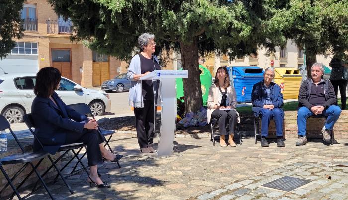 Marisancho Menjón en el homenaje de Ejea