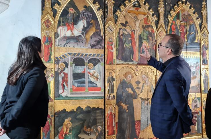 Restauración del retablo de los santos Julián y Lucía, de Jaume Serra