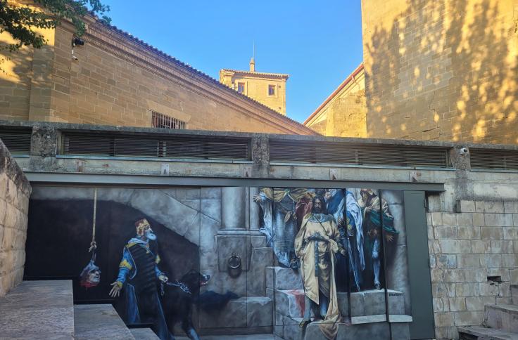 Pintura mural de ‘La Campana de Huesca’