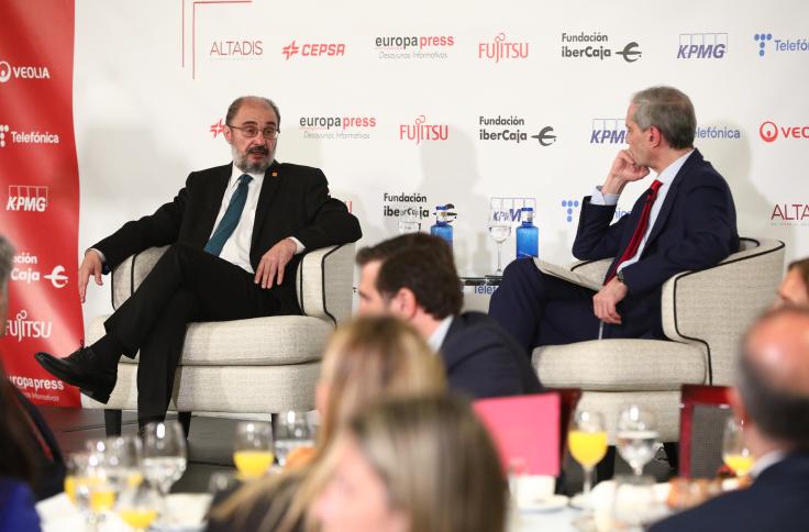 El Presidente de Aragón, en el Desayuno Informativo de Europa Press en Madrid