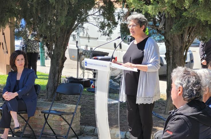 Marisancho Menjón en el homenaje de Ejea